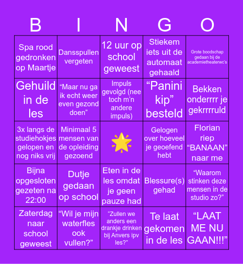 FHK MUSICALTHEATER Bingo Card