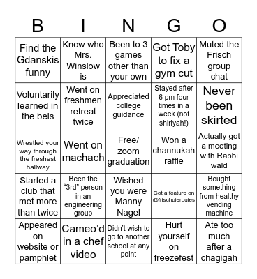 Frisch bingo! Bingo Card