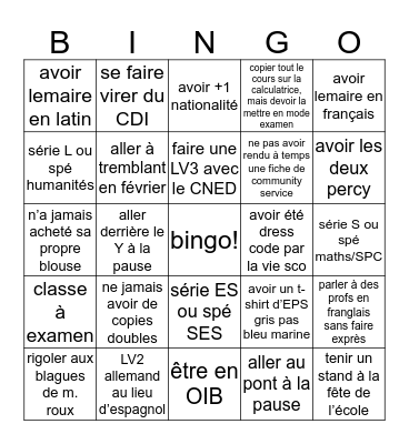 ROCHAMBINGO Card