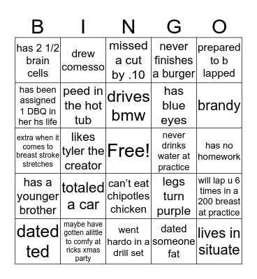 Bingo Emma Edition Bingo Card