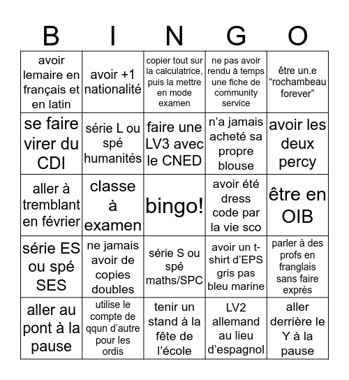 ROCHAMBINGO Card