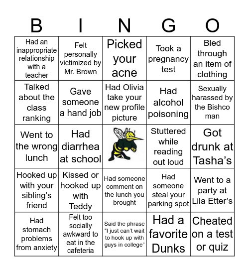 ManSex Bingo Card