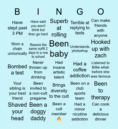 DYNG BINGO‼️ Bingo Card