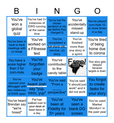 EQPM/House Stark Bingo Card