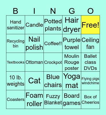 Walking Bingo Card