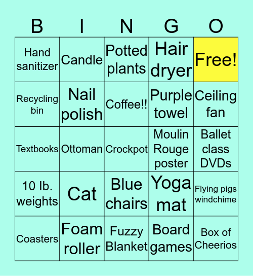 Walking Bingo Card