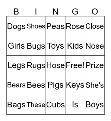 Liev's Bingo Card Bingo Card