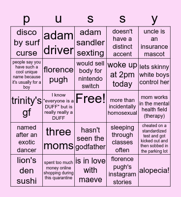 Tyler Bingo Card