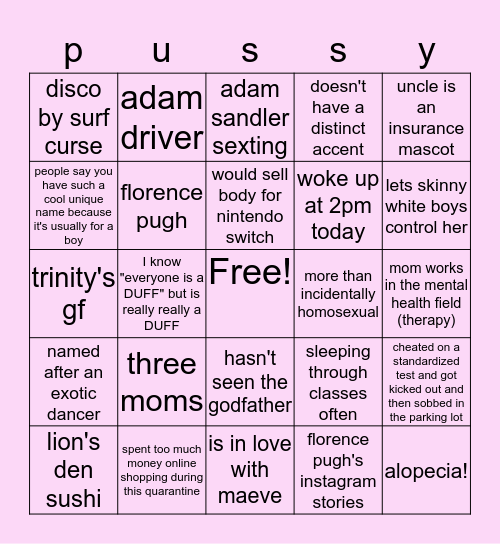 Tyler Bingo Card