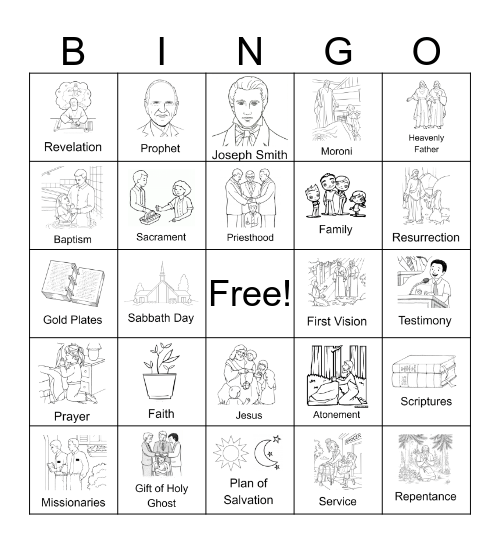 General Conference Bingo Card