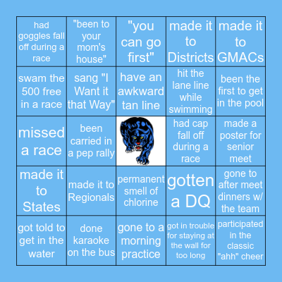 Palmetto Swimming & Diving Bingo Card