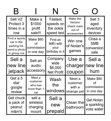 WCW BINGO Card