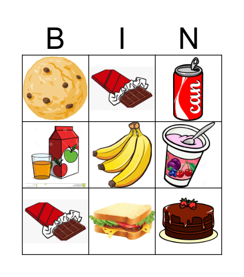 FOOD Bingo Card