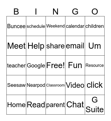 Fun Friday Bingo Card