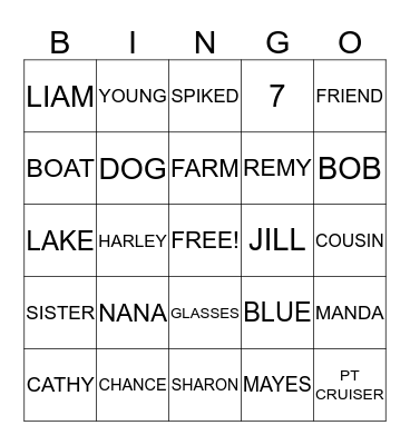 retirement Bingo Card