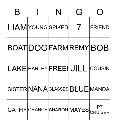 retirement Bingo Card