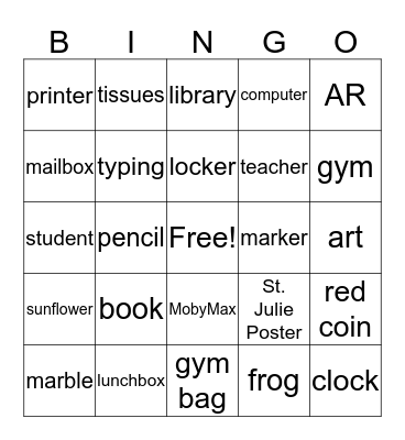 Bingo Party - Anderson Bingo Card