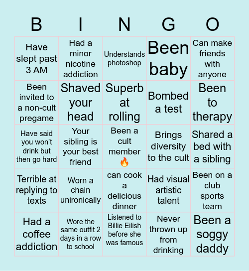 DYNG BINGO‼️ Bingo Card