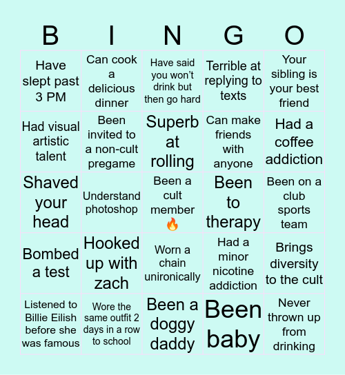 DYNG BINGO ‼️ Bingo Card