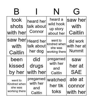 rachael hunter BINGO Card