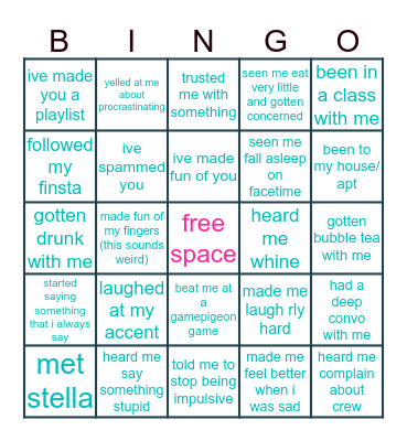 Diya Bingo Card