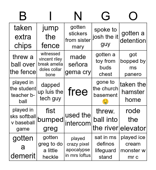 sks bingo Card