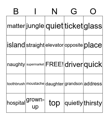 Bingo Card