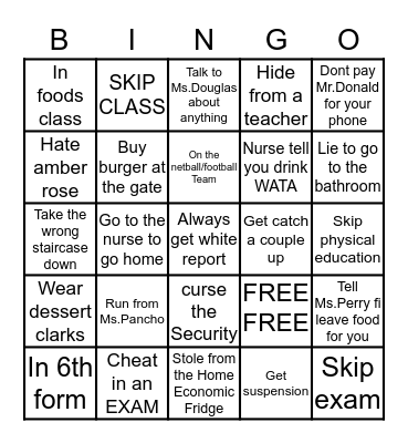 DUNOON TECHNICAL Bingo Card