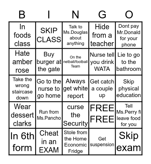 DUNOON TECHNICAL Bingo Card