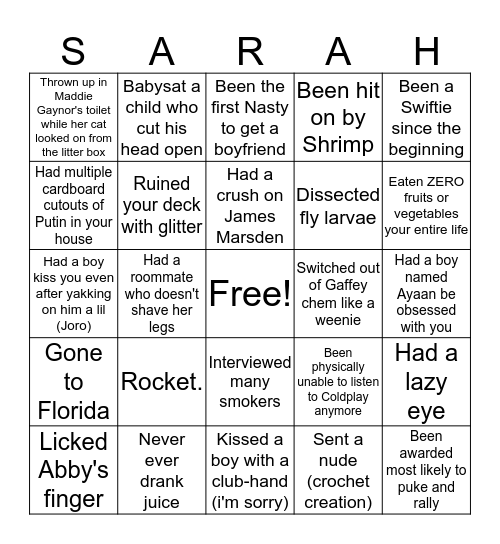 Have you ever... Bingo Card