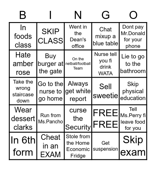 DUNOON TECHNICAL Bingo Card