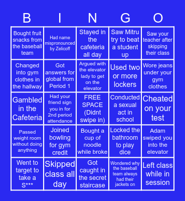MCSM Bingo Pt 2 Bingo Card