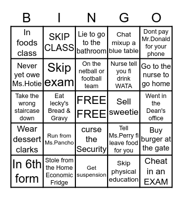 DUNOON TECHNICAL Bingo Card