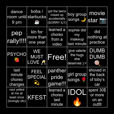 #𝘒𝘖𝘓𝘓𝘐𝘚𝘐𝘖𝘕 Bingo Card