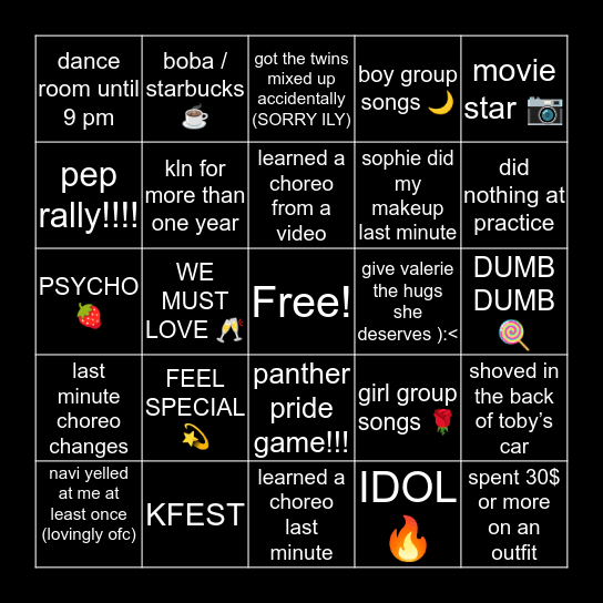 #𝘒𝘖𝘓𝘓𝘐𝘚𝘐𝘖𝘕 Bingo Card
