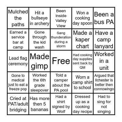 Bingo Card