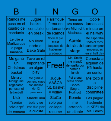 MBS Bingo Card