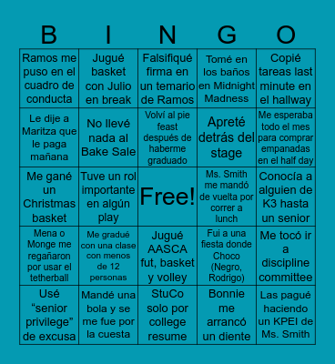 MBS BINGO Card