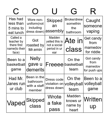 CJCP Bingo Card
