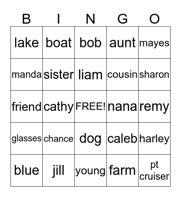 retirement Bingo Card