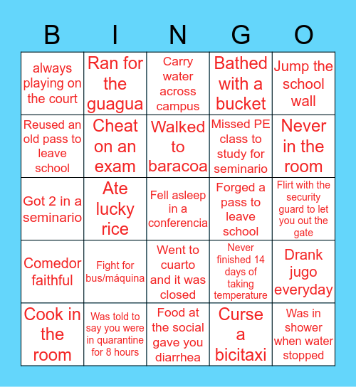 ELAM Bingo Card