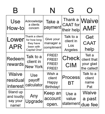 PRODUCT NEEDS BINGO Card