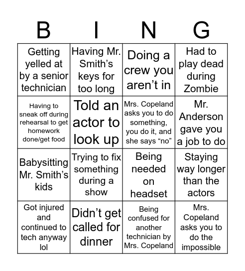 Tech at the Ridge Bingo Card