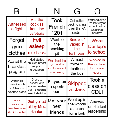 SCA bingo 🦅 Bingo Card
