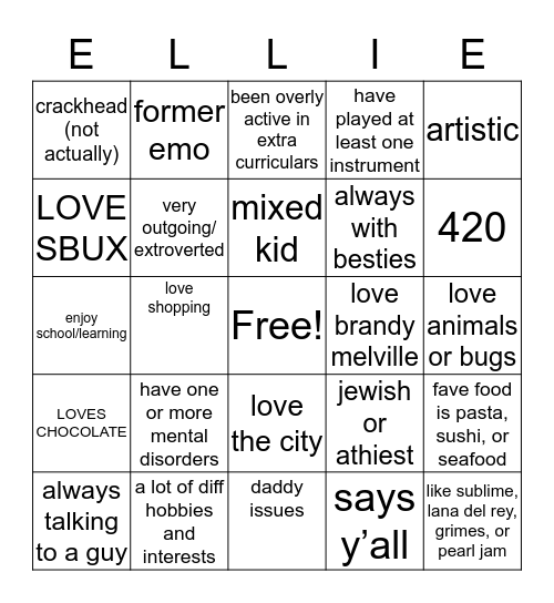 are you like me 👀 Bingo Card