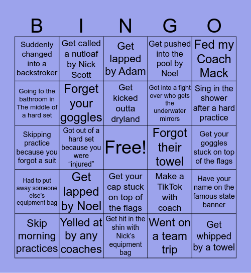 WCAY Bingo Chart Bingo Card