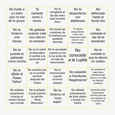 Bingo Card