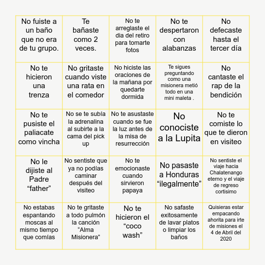 Bingo Card