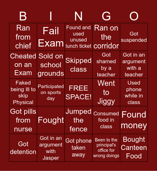 ELTHAM BINGO Card