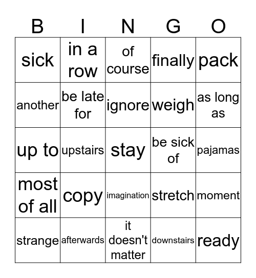 Lesson.17 Bingo Card